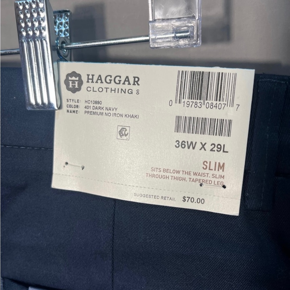 Haggar Mens Dress Pants-Sz36Wx29L Slim-NWT - Picture 7 of 10